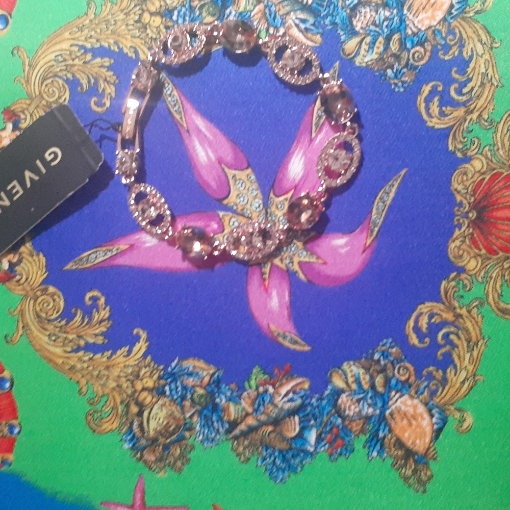 GIVENCHY ROSE GOLD_TONE BRACELET GIVENCHY  ROSE_ GOLD TONE CRYSTAL PEARL